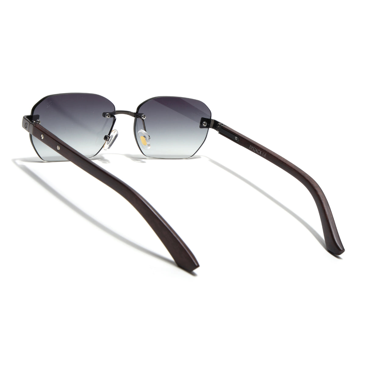 Eyejack Grey Rimless Sunglasses for Men & Women (9807CL2545)