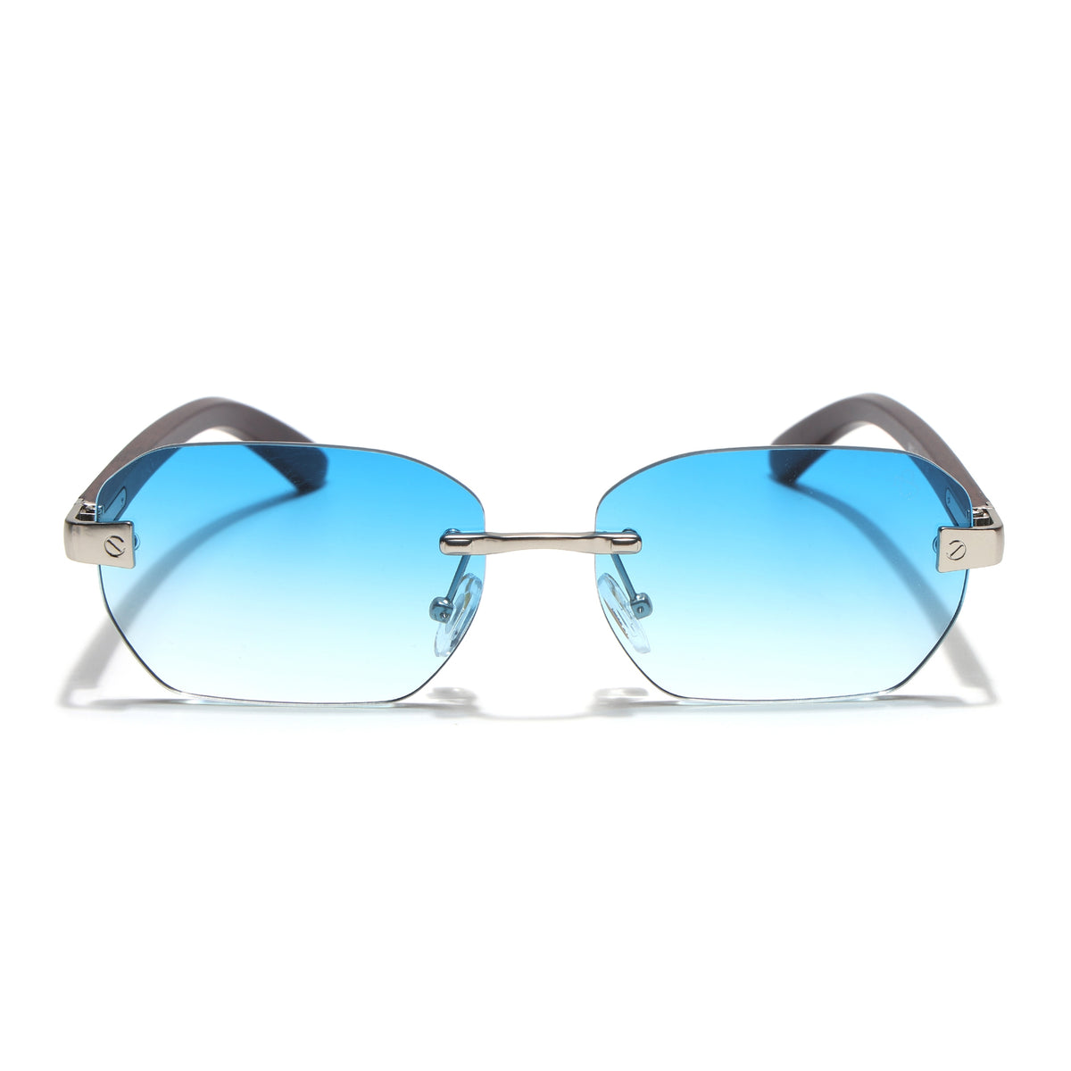 Eyejack Silver Rimless Sunglasses for Men & Women (9807CL2546)