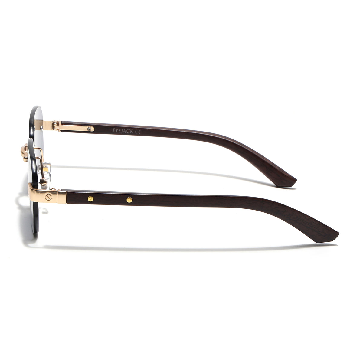 Eyejack Golden Rimless Sunglasses for Men & Women (9807CL2547)