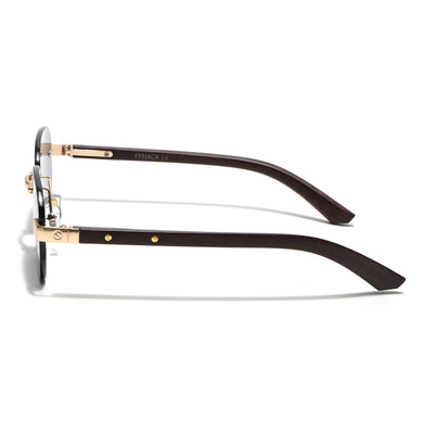 Eyejack Golden Rimless Sunglasses for Men & Women (9807CL2547)