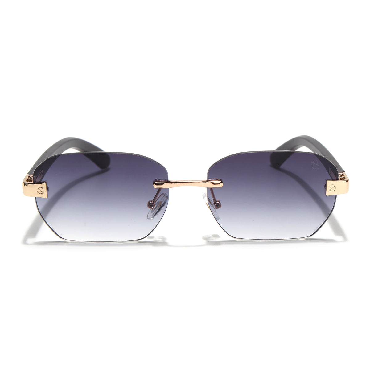 Eyejack Golden Rimless Sunglasses for Men & Women (9807CL2548)