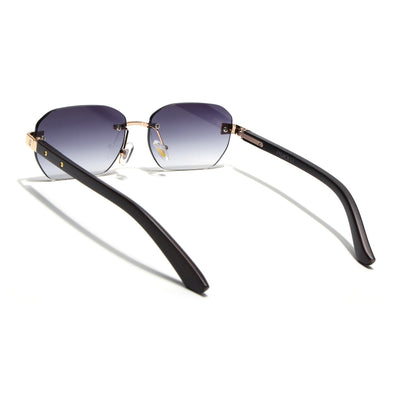 Eyejack Golden Rimless Sunglasses for Men & Women (9807CL2548)