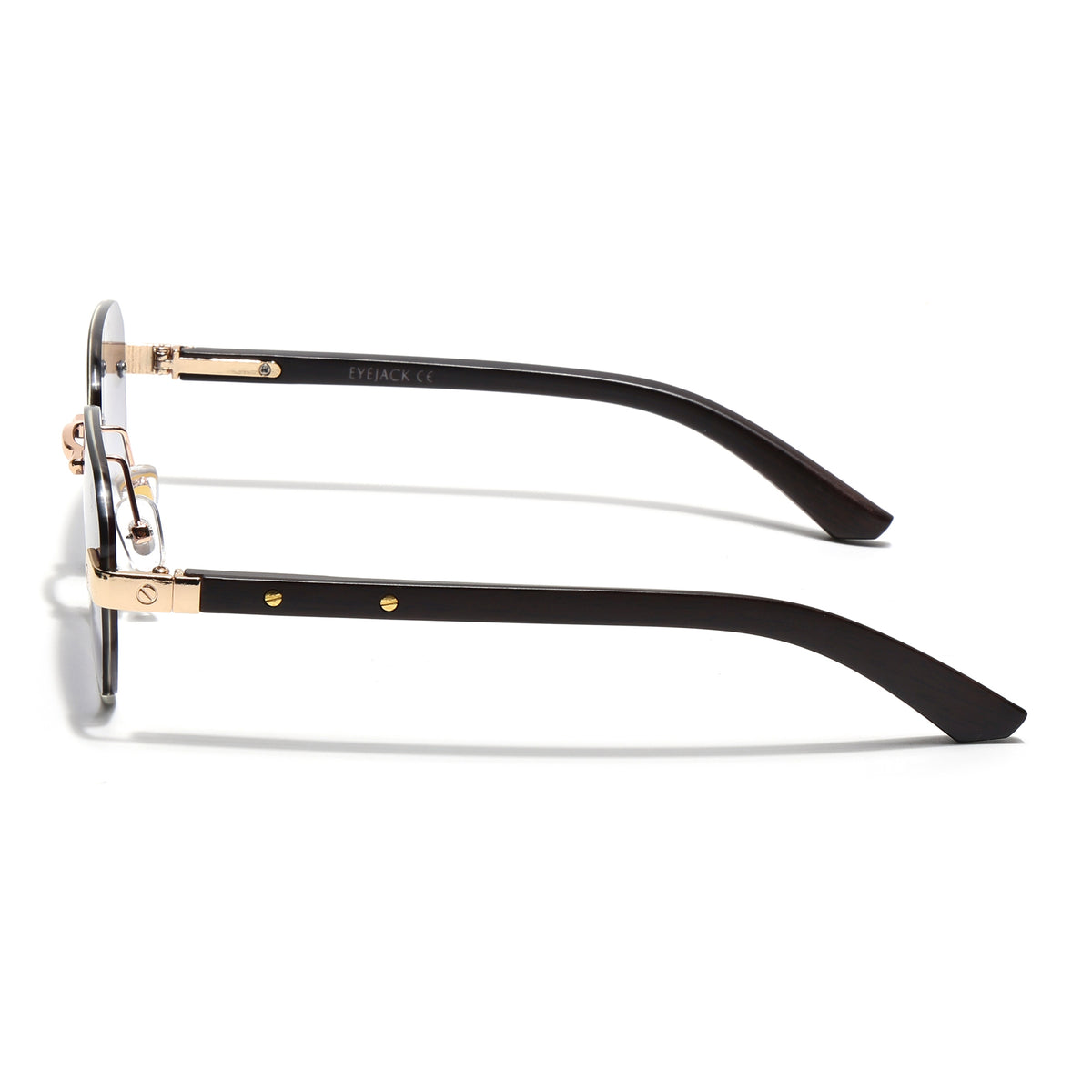 Eyejack Golden Rimless Sunglasses for Men & Women (9807CL2548)
