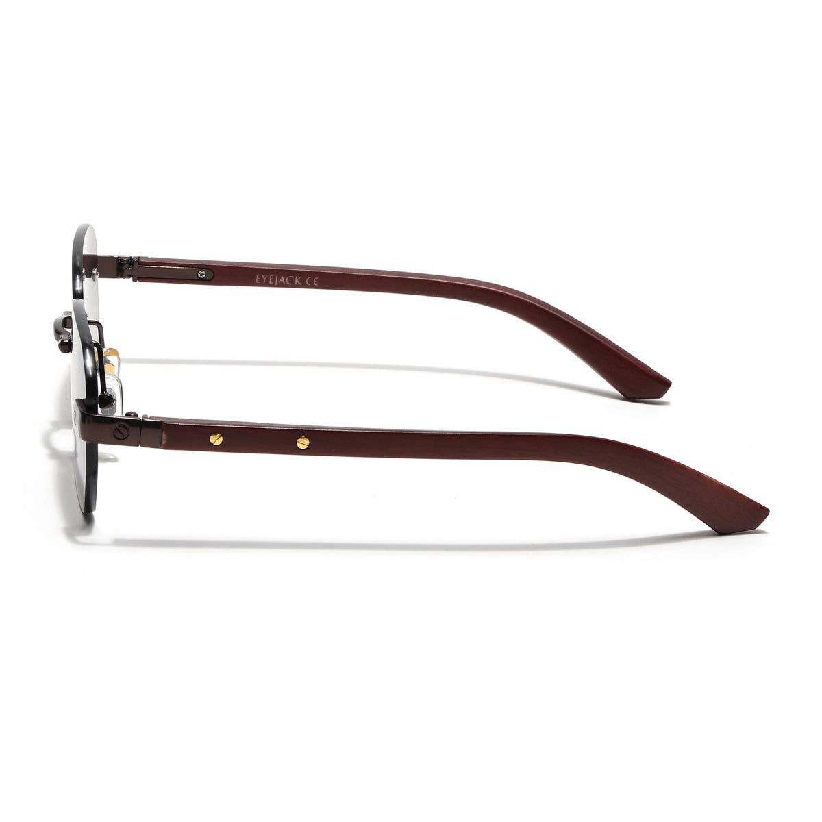 Eyejack Golden Rimless Sunglasses for Men & Women (9807CL2549)