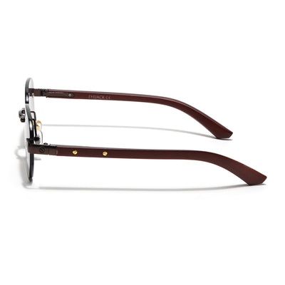 Eyejack Golden Rimless Sunglasses for Men & Women (9807CL2549)