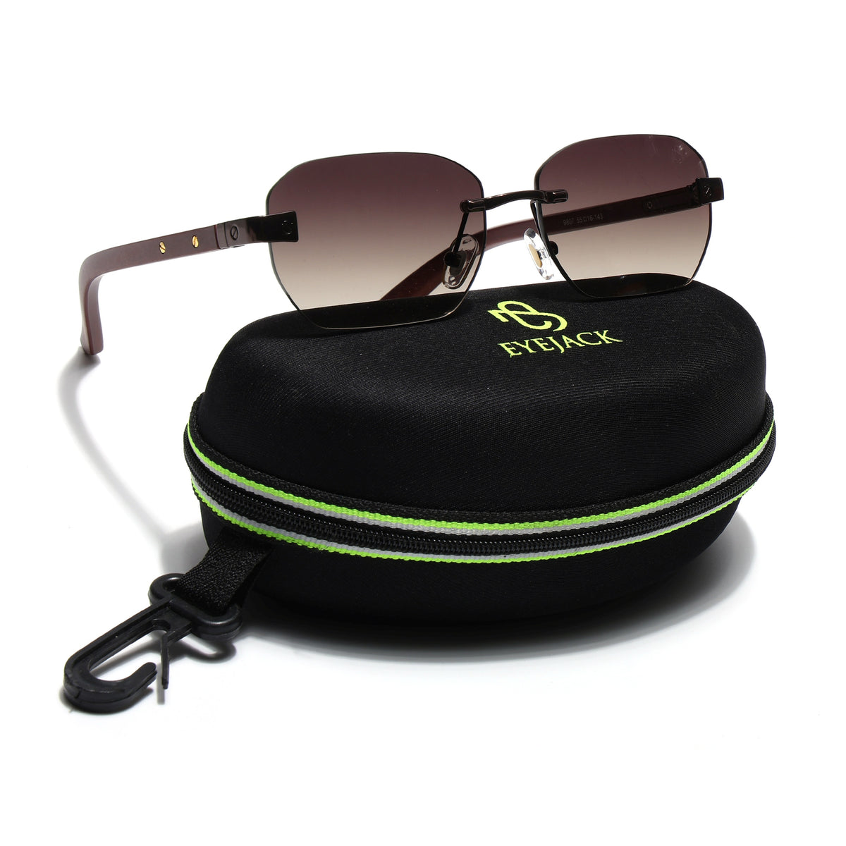 Eyejack Golden Rimless Sunglasses for Men & Women (9807CL2549)