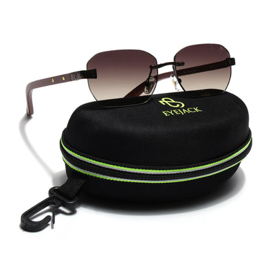 Eyejack Golden Rimless Sunglasses for Men & Women (9807CL2549)