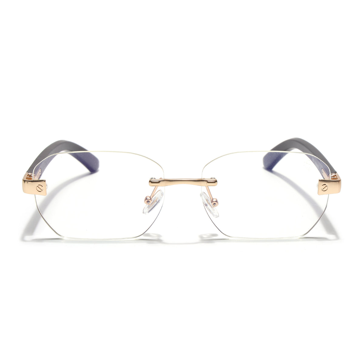 Eyejack Golden Rimless Eyeglasses for Men & Women (9807FCL2551)