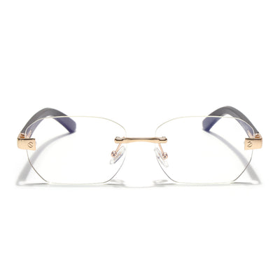 Eyejack Golden Rimless Eyeglasses for Men & Women (9807FCL2551)