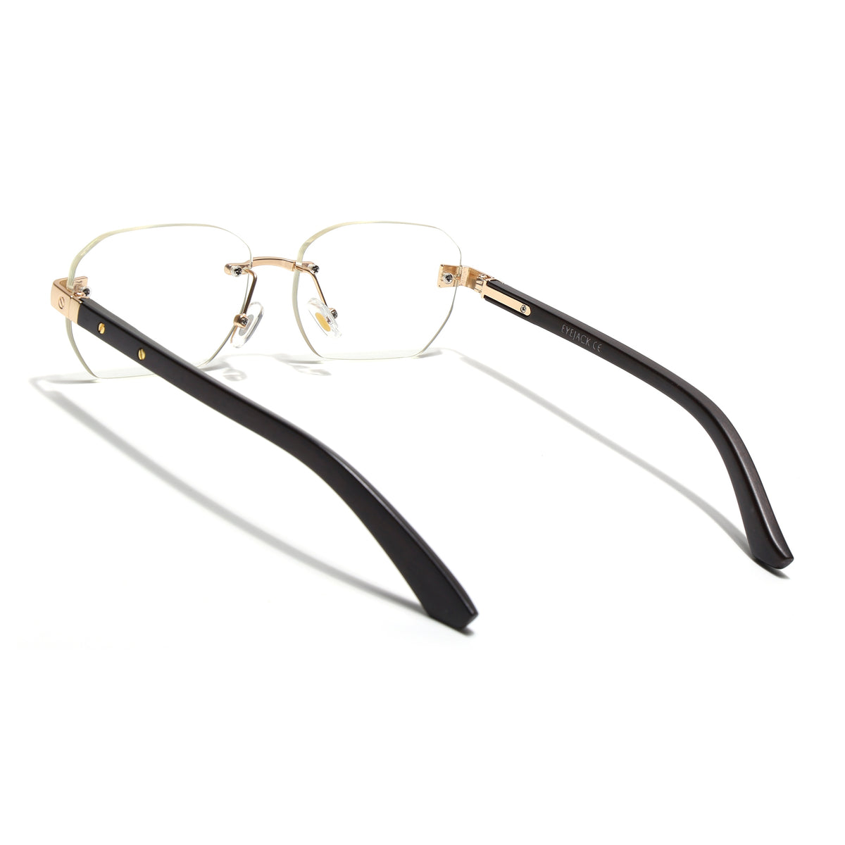 Eyejack Golden Rimless Eyeglasses for Men & Women (9807FCL2551)