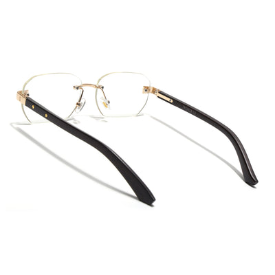 Eyejack Golden Rimless Eyeglasses for Men & Women (9807FCL2551)