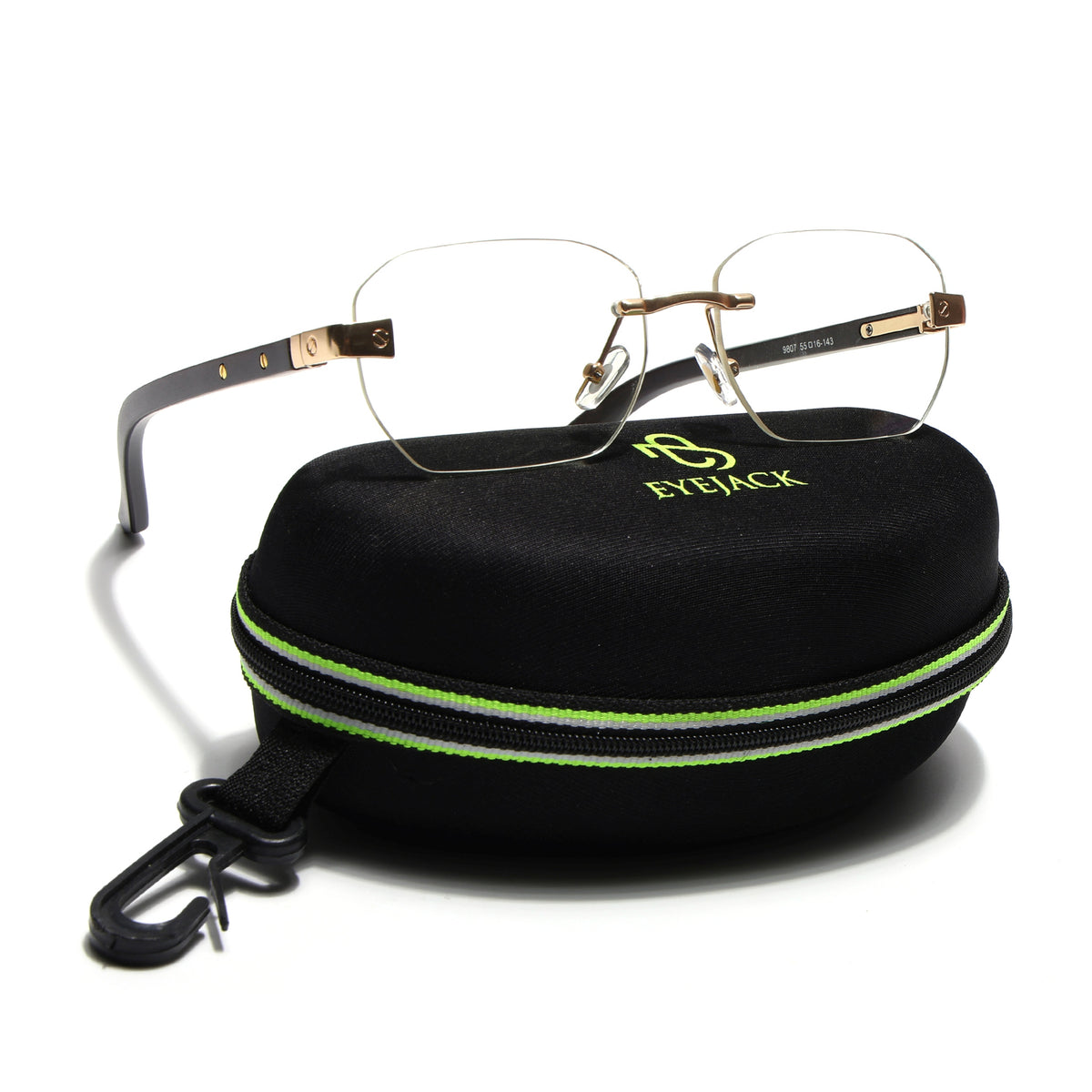 Eyejack Golden Rimless Eyeglasses for Men & Women (9807FCL2551)