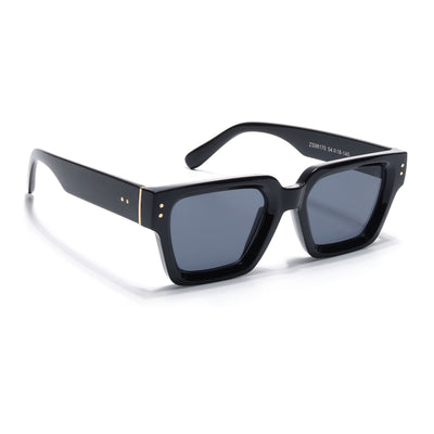 Eyejack Shine Black Square Sunglasses for Men & Women (98170CL1065)