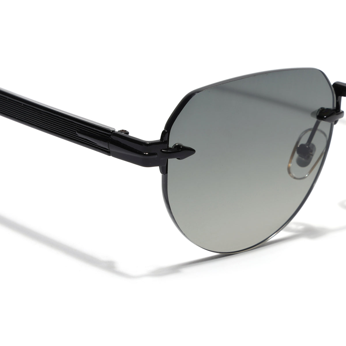 Eyejack Black Rimless Sunglasses for Men & Women (9818CL2531)