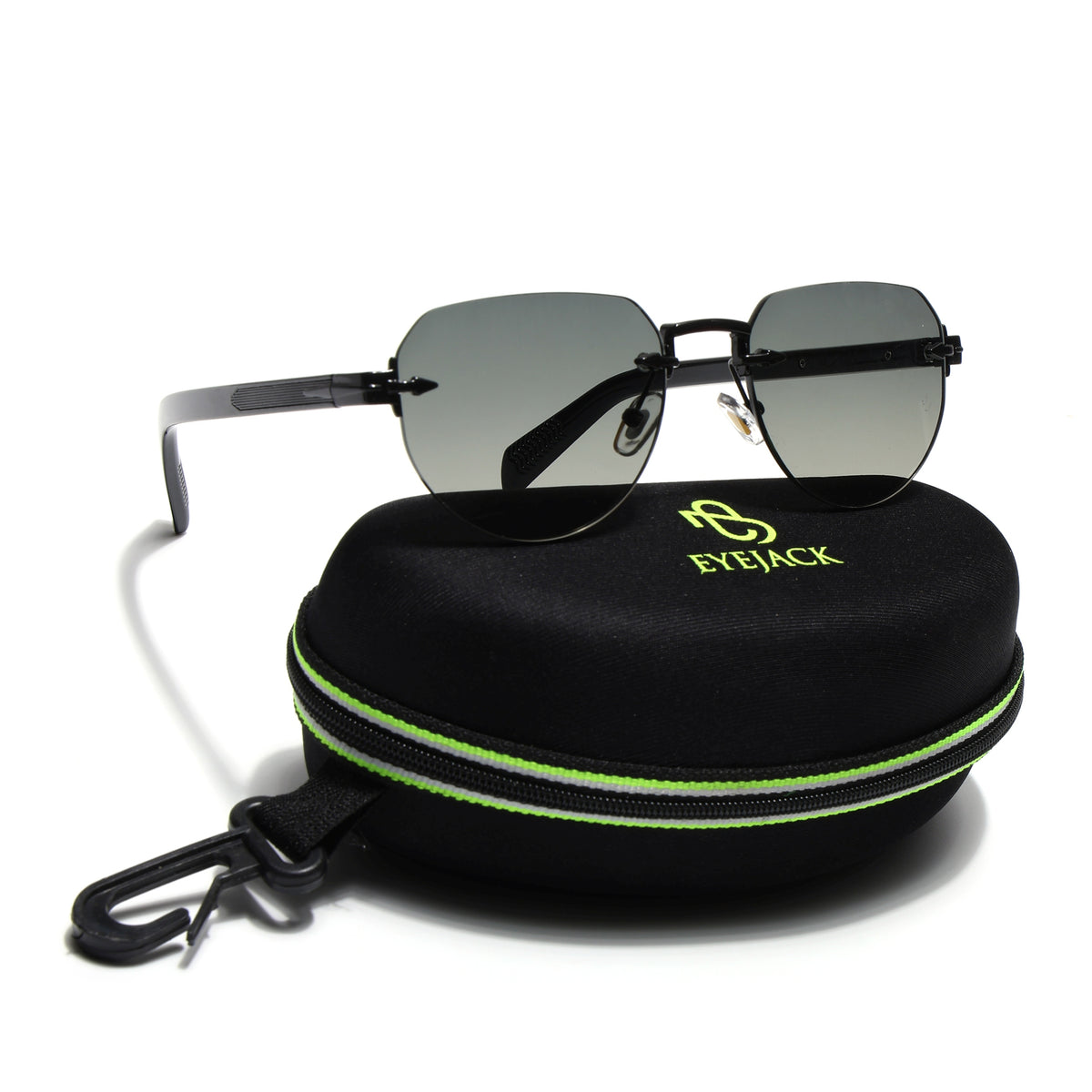 Eyejack Black Rimless Sunglasses for Men & Women (9818CL2531)