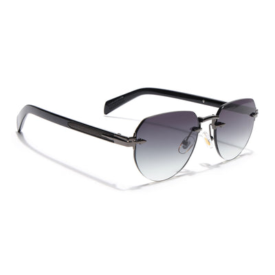 Eyejack Grey Rimless Sunglasses for Men & Women (9818CL2532)
