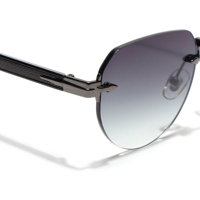 Eyejack Grey Rimless Sunglasses for Men & Women (9818CL2532)