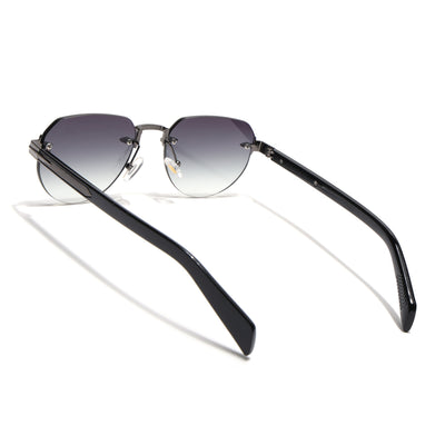 Eyejack Grey Rimless Sunglasses for Men & Women (9818CL2532)