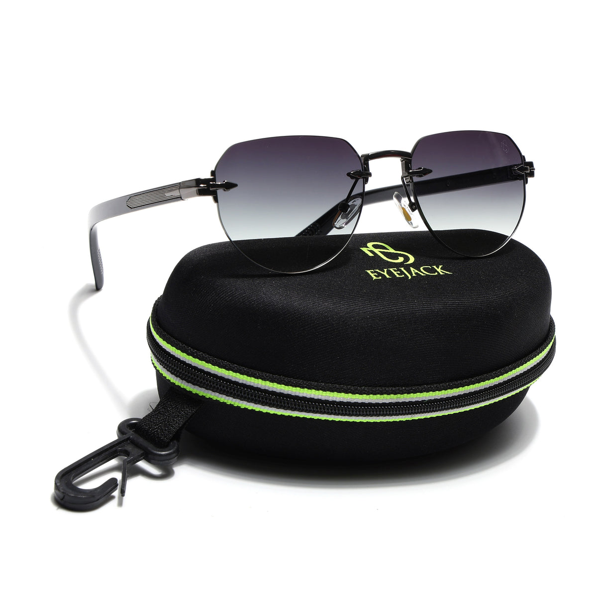 Eyejack Grey Rimless Sunglasses for Men & Women (9818CL2532)