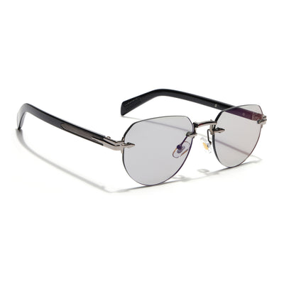 Eyejack Silver Rimless Sunglasses for Men & Women (9818CL2533)