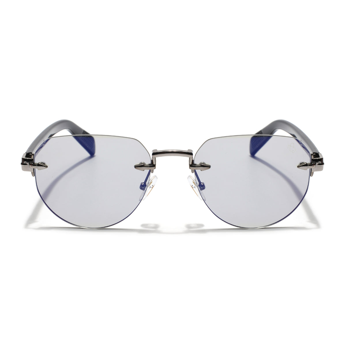 Eyejack Silver Rimless Sunglasses for Men & Women (9818CL2533)