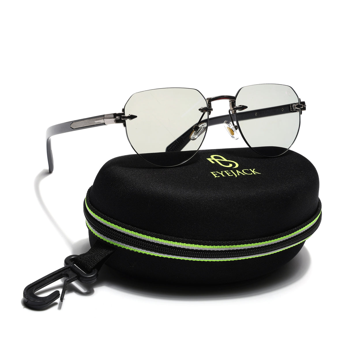 Eyejack Silver Rimless Sunglasses for Men & Women (9818CL2533)