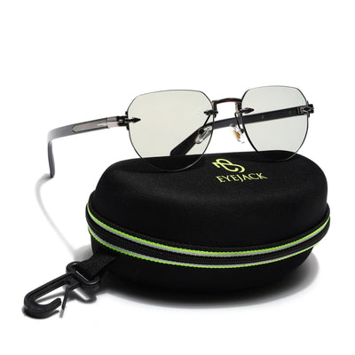 Eyejack Silver Rimless Sunglasses for Men & Women (9818CL2533)
