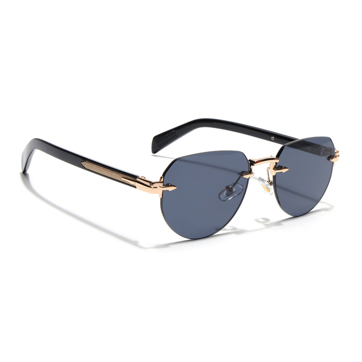 Eyejack Golden Rimless Sunglasses for Men & Women (9818CL2534)
