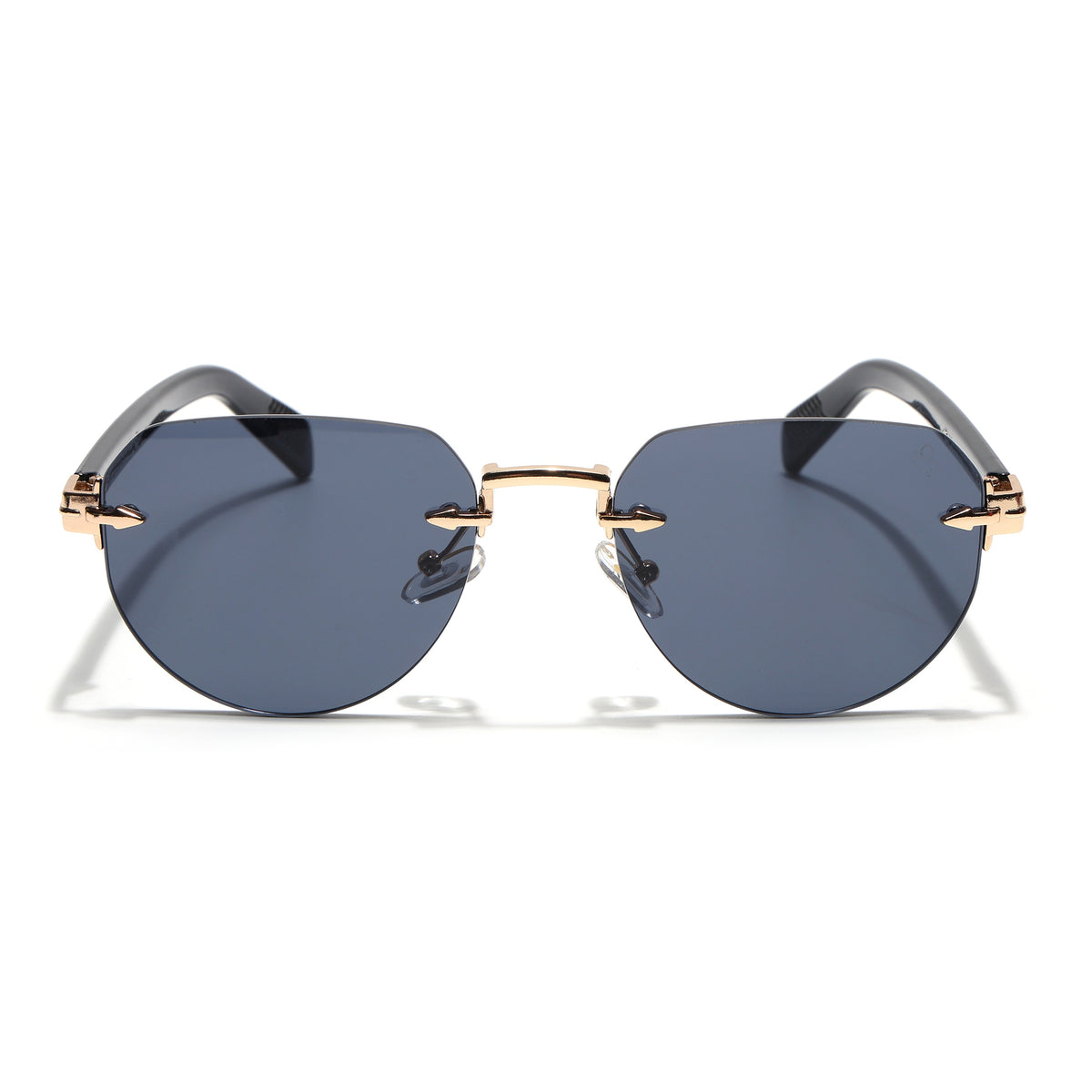 Eyejack Golden Rimless Sunglasses for Men & Women (9818CL2534)