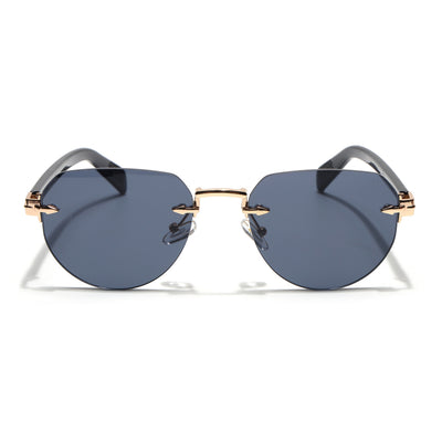 Eyejack Golden Rimless Sunglasses for Men & Women (9818CL2534)