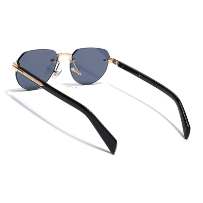 Eyejack Golden Rimless Sunglasses for Men & Women (9818CL2534)