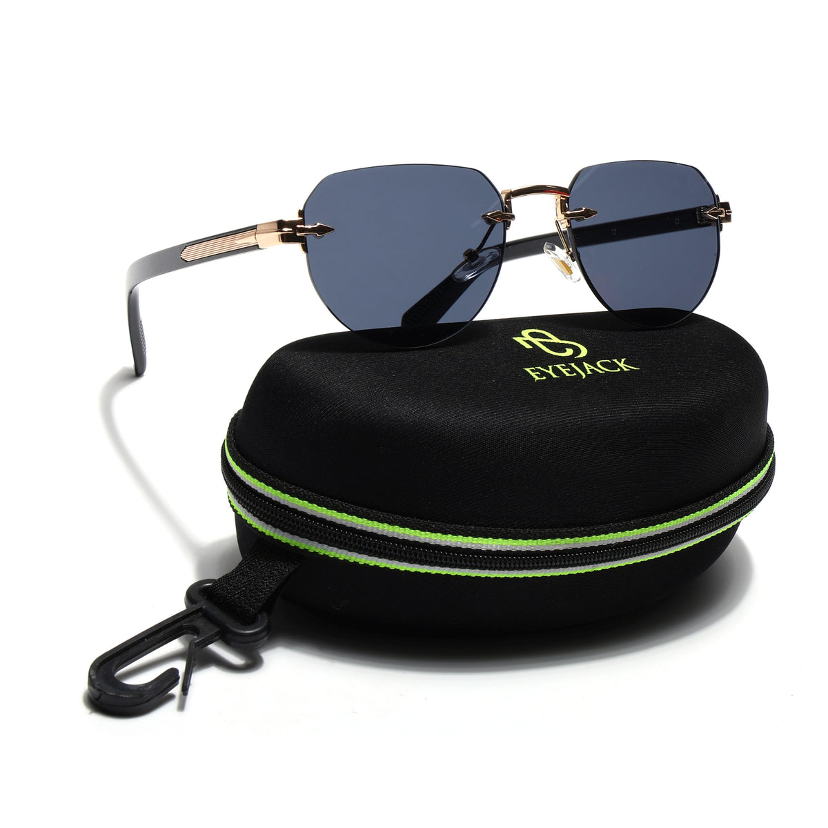 Eyejack Golden Rimless Sunglasses for Men & Women (9818CL2534)