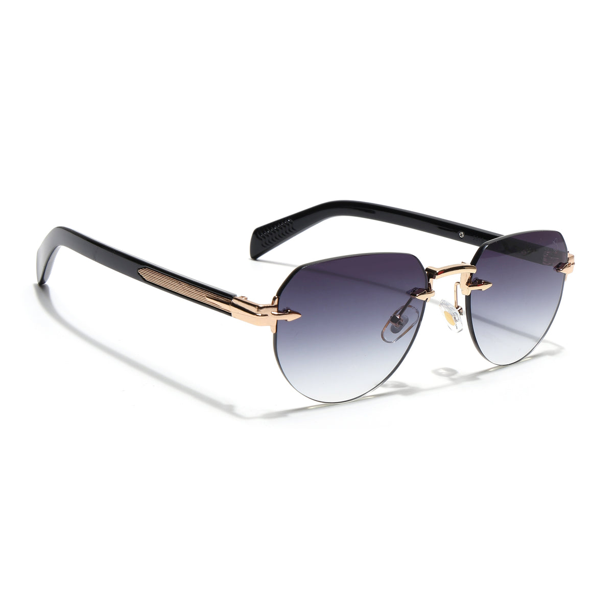 Eyejack Golden Rimless Sunglasses for Men & Women (9818CL2535)