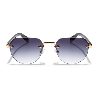 Eyejack Golden Rimless Sunglasses for Men & Women (9818CL2535)