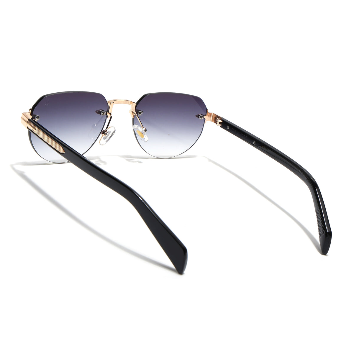 Eyejack Golden Rimless Sunglasses for Men & Women (9818CL2535)