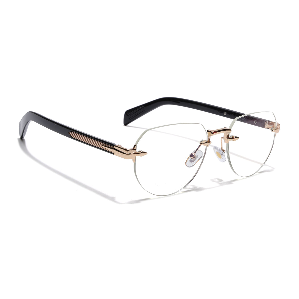 Eyejack Golden Rimless Eyeglasses for Men & Women (9818FCL2537)
