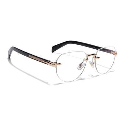 Essence Crown Golden Rimless Eyeglasses for Men & Women (9818FCL2537)