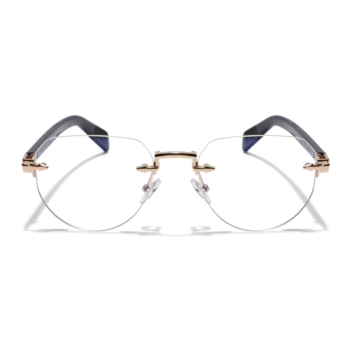 Eyejack Golden Rimless Eyeglasses for Men & Women (9818FCL2537)