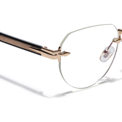 Essence Crown Golden Rimless Eyeglasses for Men & Women (9818FCL2537)