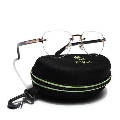 Essence Crown Golden Rimless Eyeglasses for Men & Women (9818FCL2537)