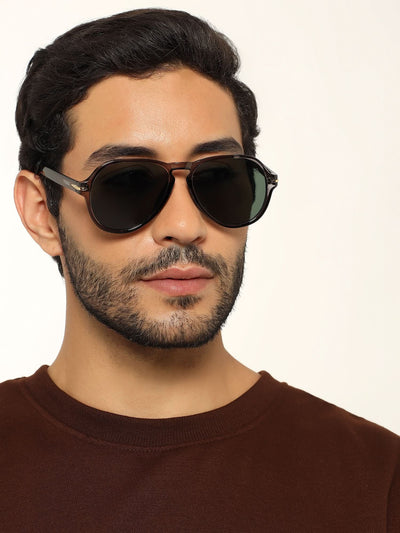 Eyejack Transparent Grey Aviator Sunglasses for Men & Women (986CL974)