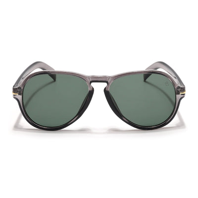 Eyejack Transparent Grey Aviator Sunglasses for Men & Women (986CL974)