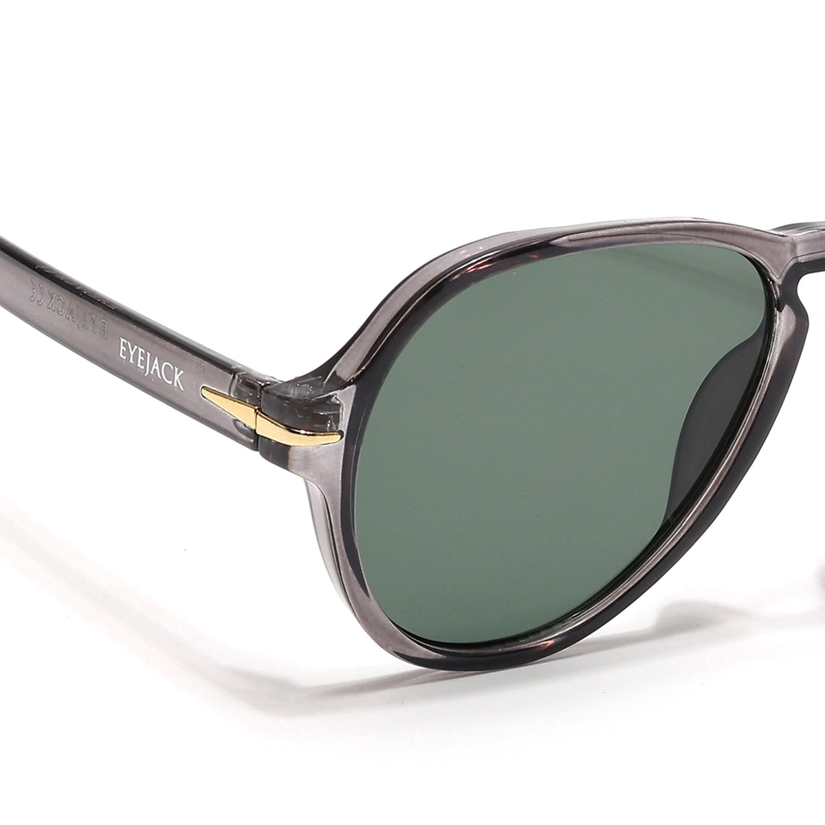 Eyejack Transparent Grey Aviator Sunglasses for Men & Women (986CL974)
