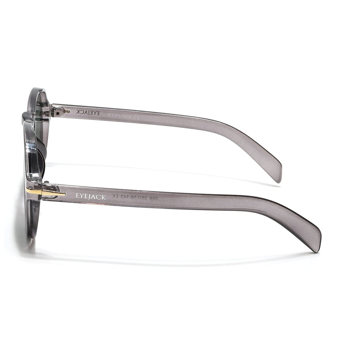 Eyejack Transparent Grey Aviator Sunglasses for Men & Women (986CL974)
