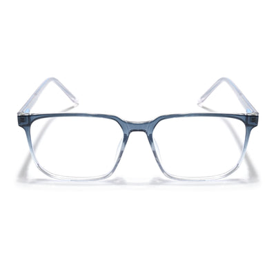 Eyejack Minimals Blue & Clear Square Eyeglasses for Men & Women (A01FCL1307-C4)