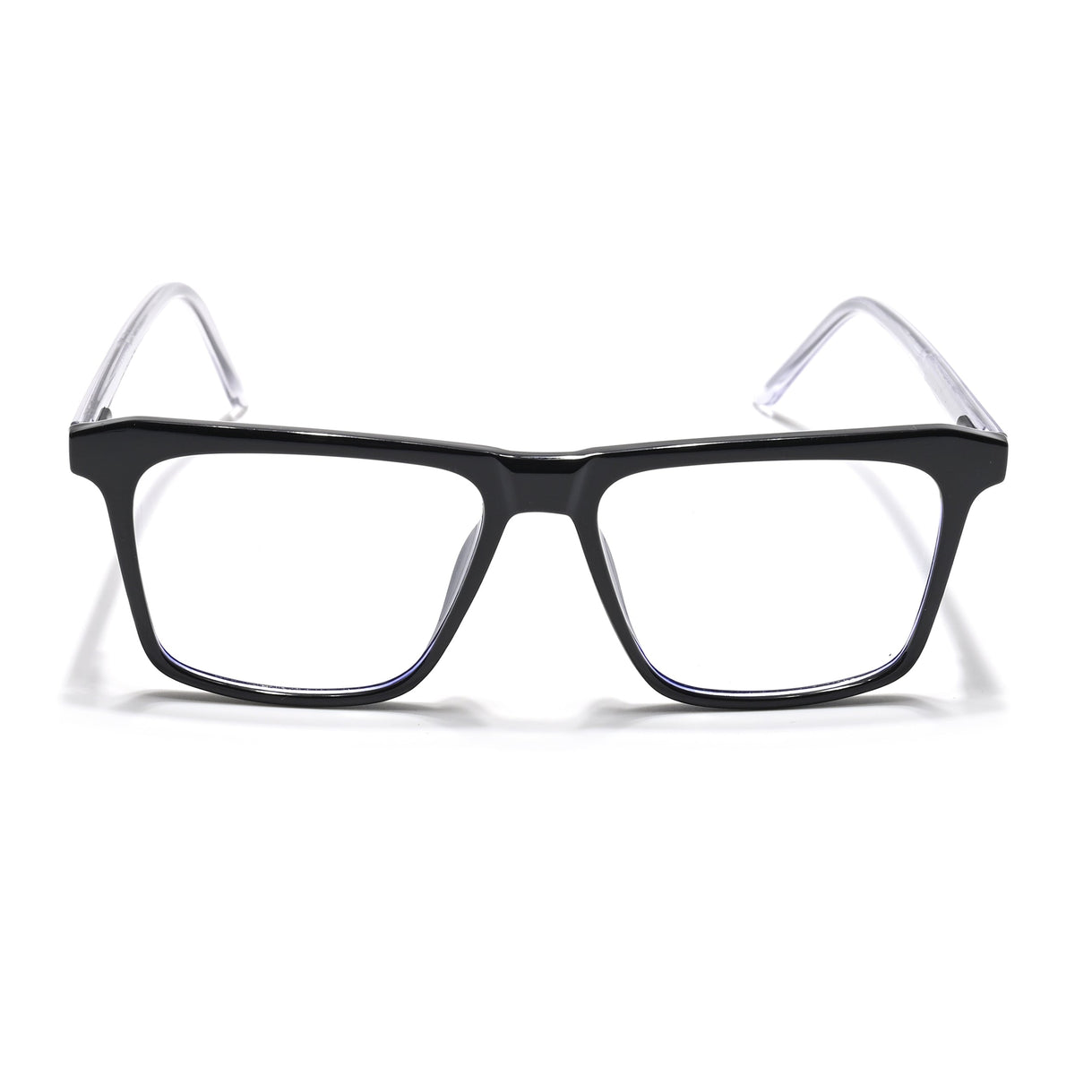 Eyejack Minimals Shine Black Square Eyeglasses for Men & Women (A02FCL1311-C1)