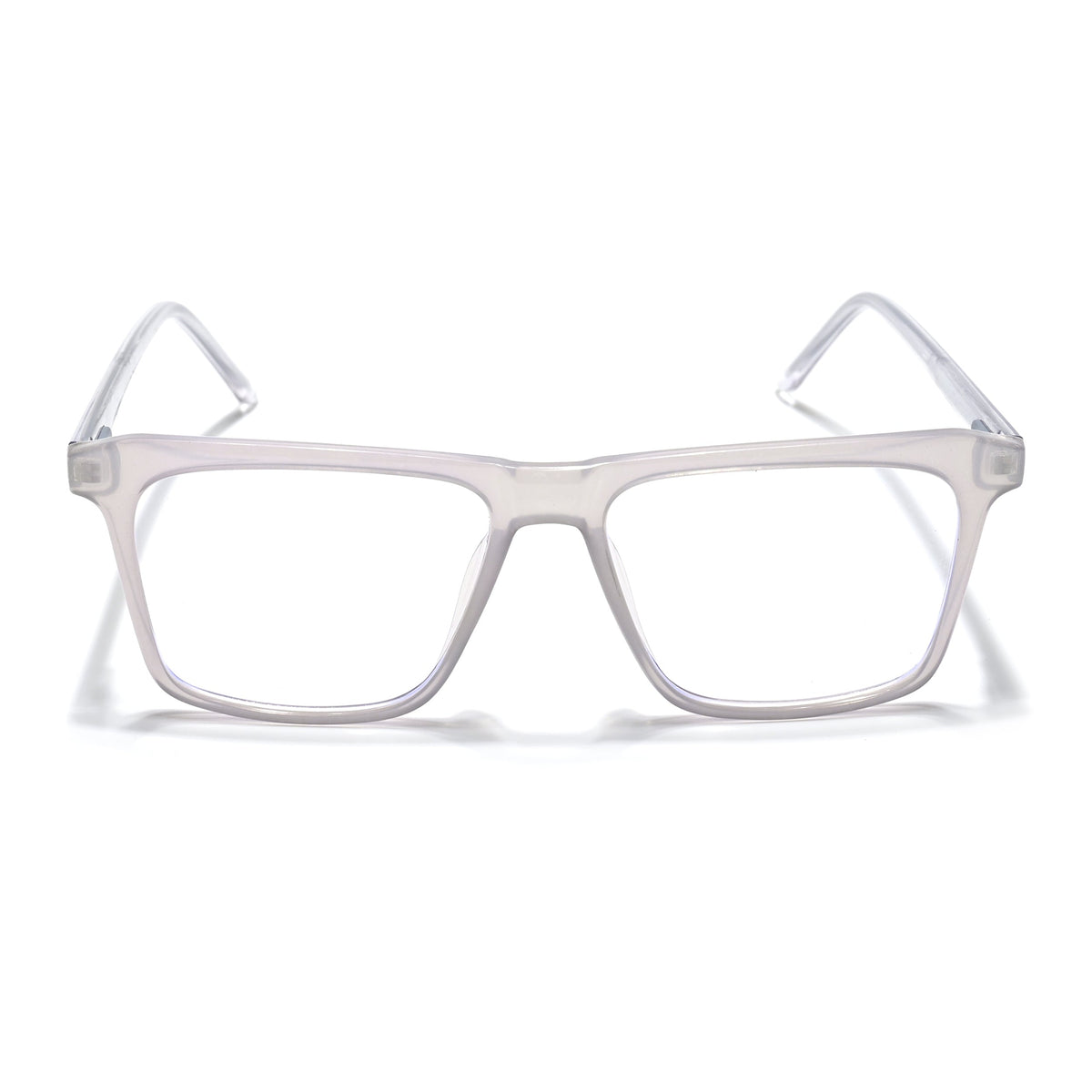 Eyejack Minimals Transparent Grey Square Eyeglasses for Men & Women (A02FCL1315-C5)