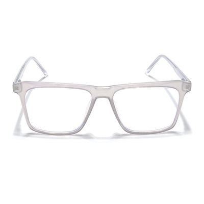 Eyejack Minimals Transparent Grey Square Eyeglasses for Men & Women (A02FCL1315-C5)