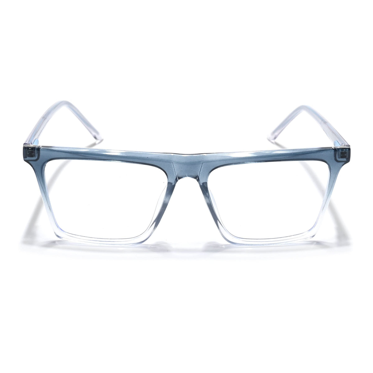Eyejack Minimals Blue & Clear Square Eyeglasses for Men & Women (A03FCL1321-C4)