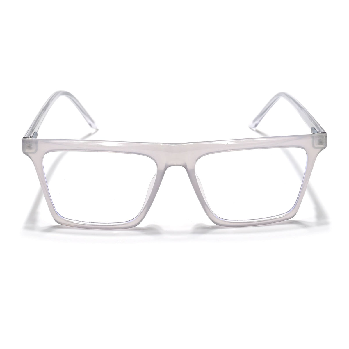 Eyejack Minimals Transparent Grey Square Eyeglasses for Men & Women (A03FCL1322-C5)